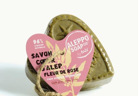 Aleppo Soap Co Savon d'Alep hart fleur de rose met touw (150 Gram)