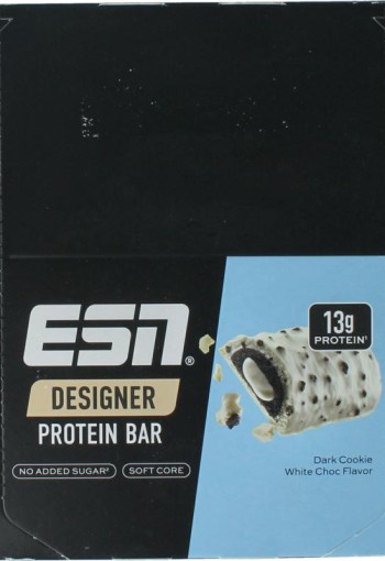 ESN Dark cookie white chocolate bar 45g (12 Stuks)