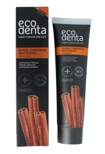 Ecodenta Tandpasta whitening kaneel black line (100 Milliliter)