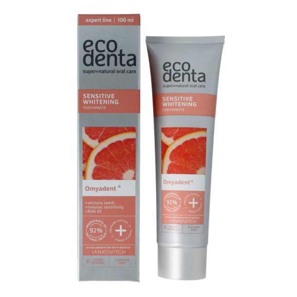 Ecodenta Tandpasta sensitive whitening expert line (100 Milliliter)