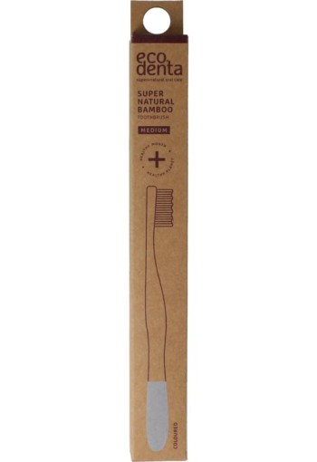 Ecodenta Tandenborstel bamboo medium (1 Stuks)