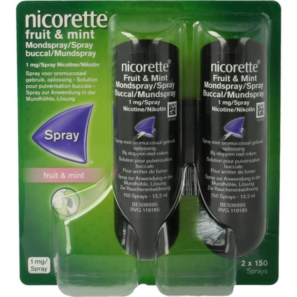 Nicorette Mondspray fruit & mint duo (300 Milliliter)