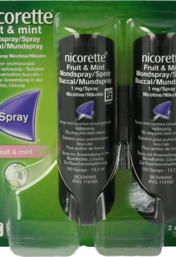 Nicorette Mondspray fruit & mint duo (300 Milliliter)