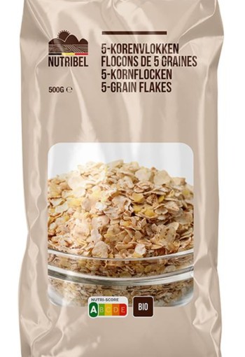 Nutribel 5-korenvlokken bio (500 Gram)