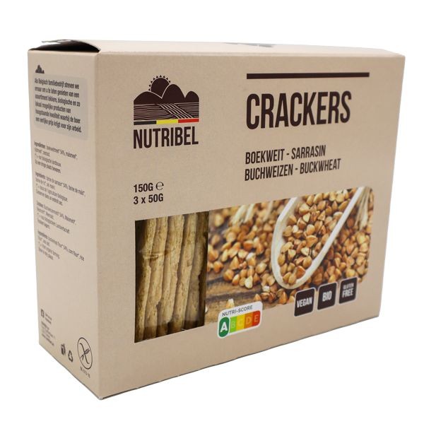 Nutribel Crackers boekweit bio (150 Gram)