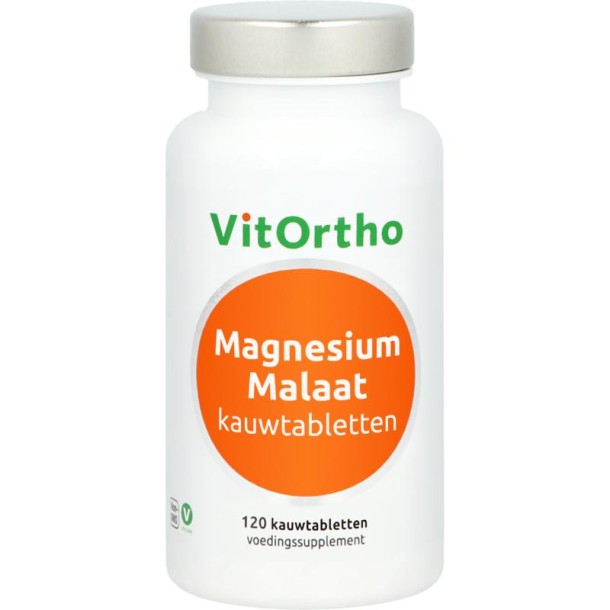 Vitortho Magnesium malaat (120 Kauwtabletten)