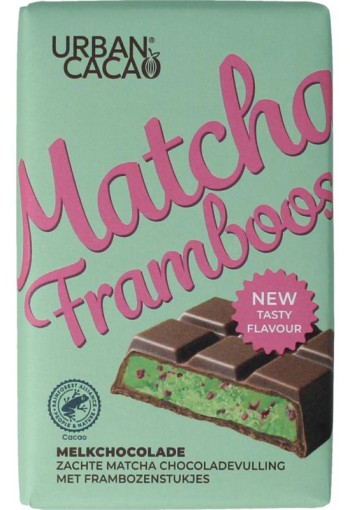 Urban Cacao Matcha framboos (140 Gram)