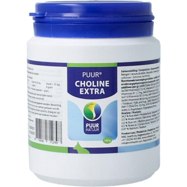 Puur Choline extra hond (100 Gram)