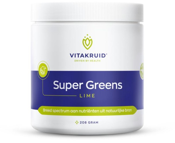 Vitakruid Super greens lime oa probiotica en enzymen (208 Gram)