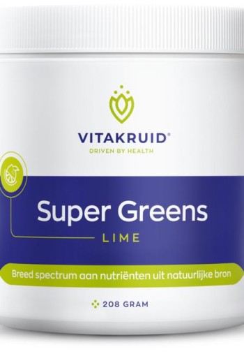 Vitakruid Super greens lime oa probiotica en enzymen (208 Gram)