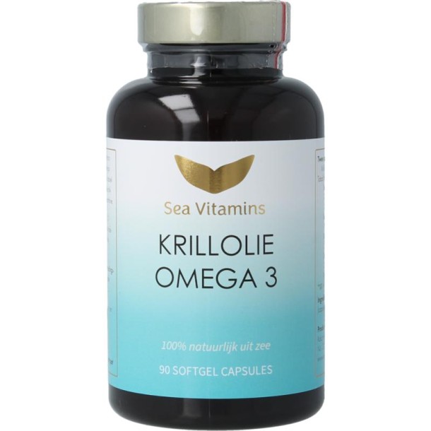 Sea Vitamins Krill olie omega 3 (90 Vegetarische capsules)