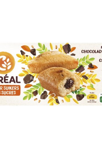 Cereal Mini cakes met chocoladevulling zonder suikers (150 Gram)