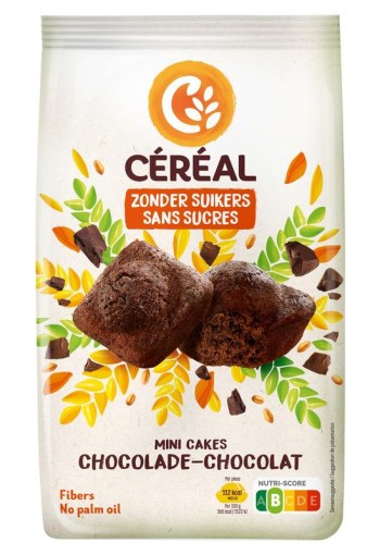 Cereal Mini chocoladecakes zonder suikers (196 Gram)
