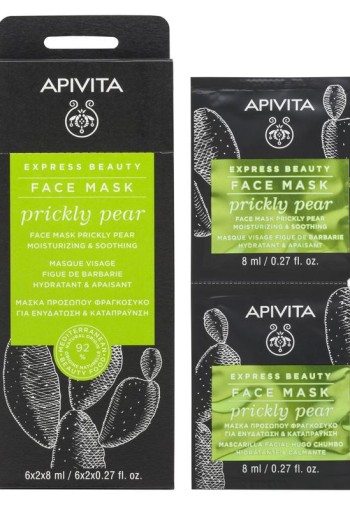 Apivita Express face mask prickly pear (8 Milliliter)