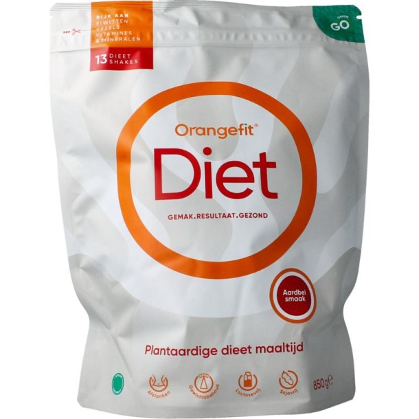 Orangefit Diet shake aardbei (850 Gram)
