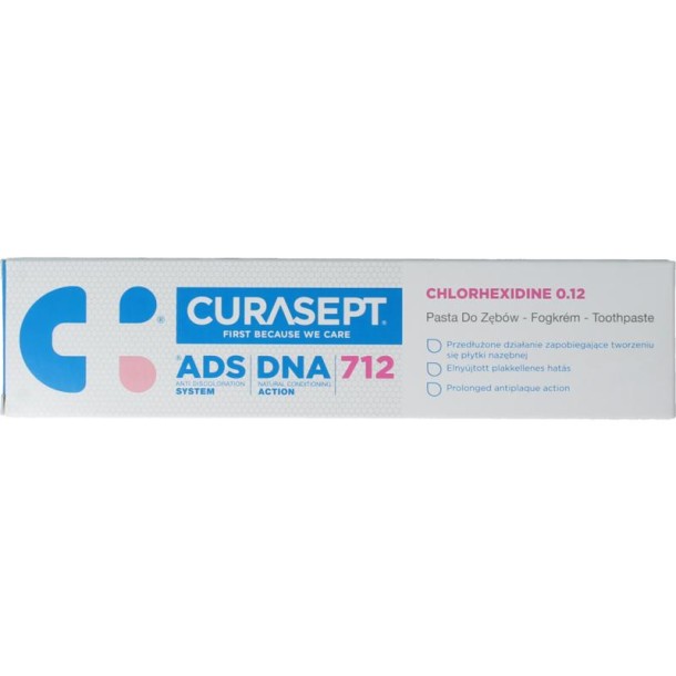Curasept ADS DNA 712 CHX 0,12% gel-tandpasta (75 Milliliter)