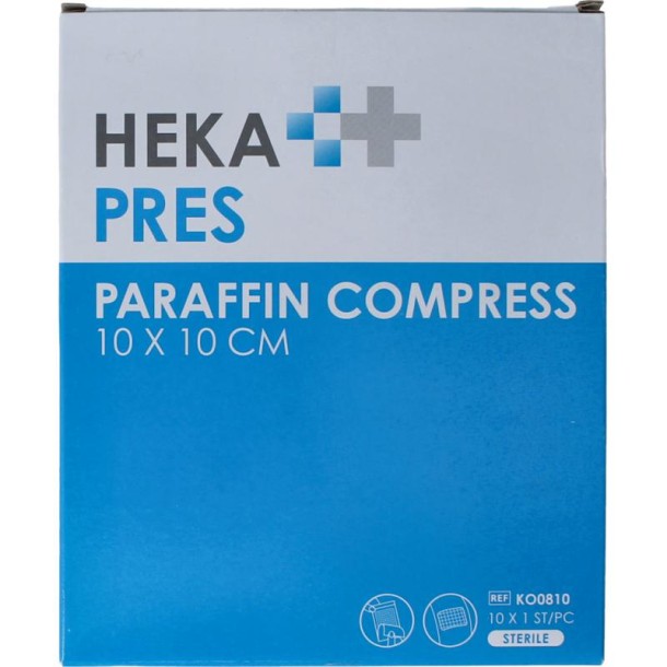 Hekapres Zalfkompres 10x10cm (10 Stuks)