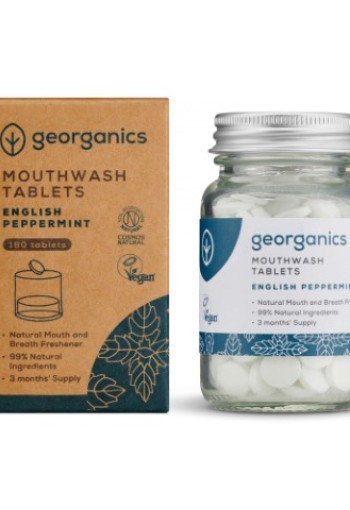 Georganics Mouthwash tablets English peppermint (180 Tabletten)