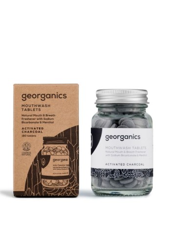 Georganics Mouthwash tablets activated charcoal (180 Tabletten)