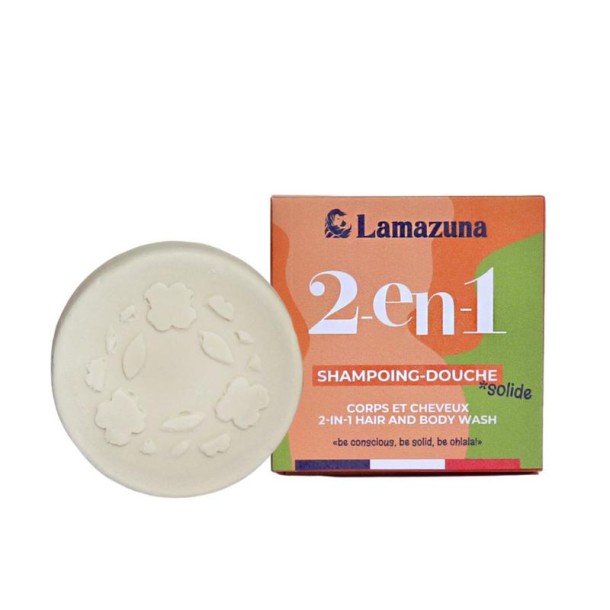 Lamazuna 2 In 1 Hair and body wash bar (70 Gram)
