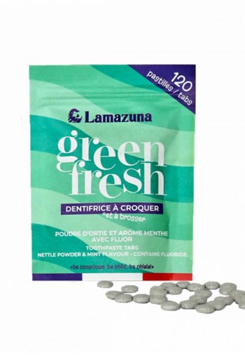Lamazuna Toothpaste tablets greenfresh nettle mint bio (30 Gram)