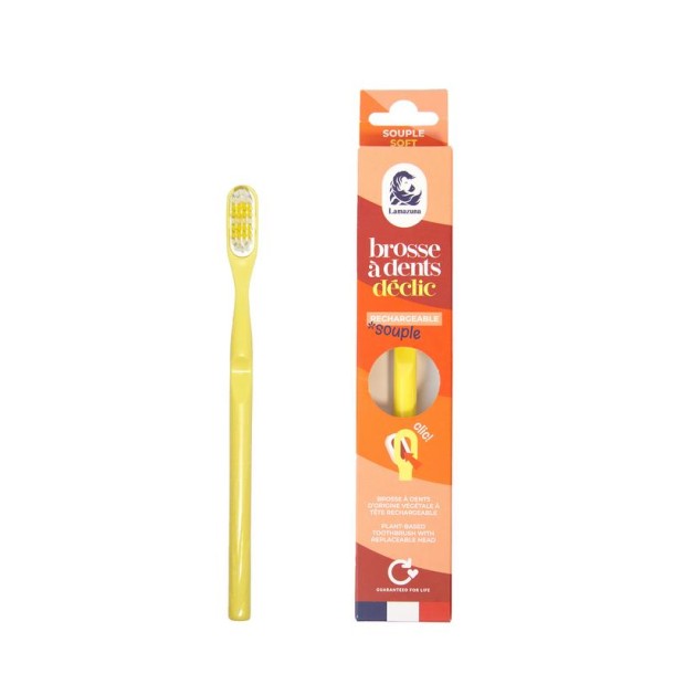 Lamazuna Toothbrush soft mimosa yellow (1 Stuks)