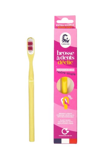 Lamazuna Toothbrush extra soft mimosa yellow (1 Stuks)
