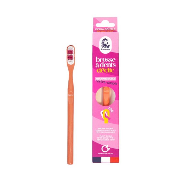 Lamazuna Toothbrush extra soft coral (1 Stuks)