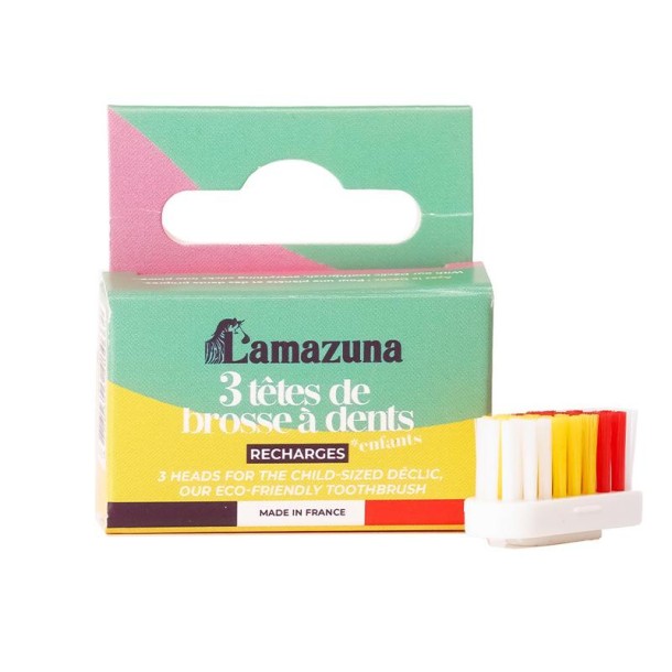 Lamazuna Set of 3 toothbrush heads soft kid (1 Stuks)