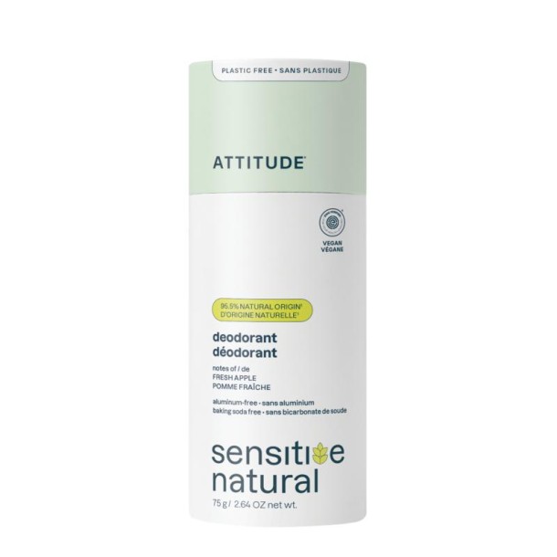 Attitude Deodorant baksoda vrij super leaves verse appel (75 Gram)
