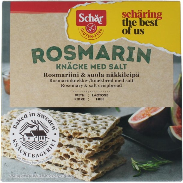 Schar Knackebrod rozemarijn zout glutenvrij (230 Gram)