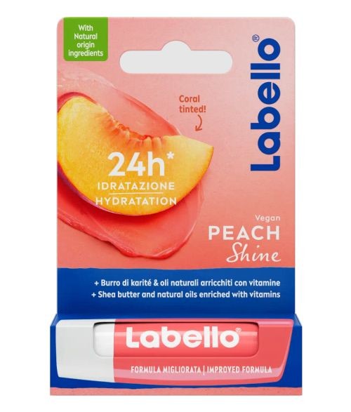 Labello fruity peach shine 1 Stuks