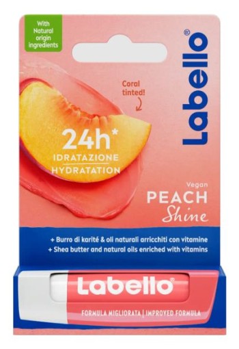 Labello fruity peach shine 1 Stuks