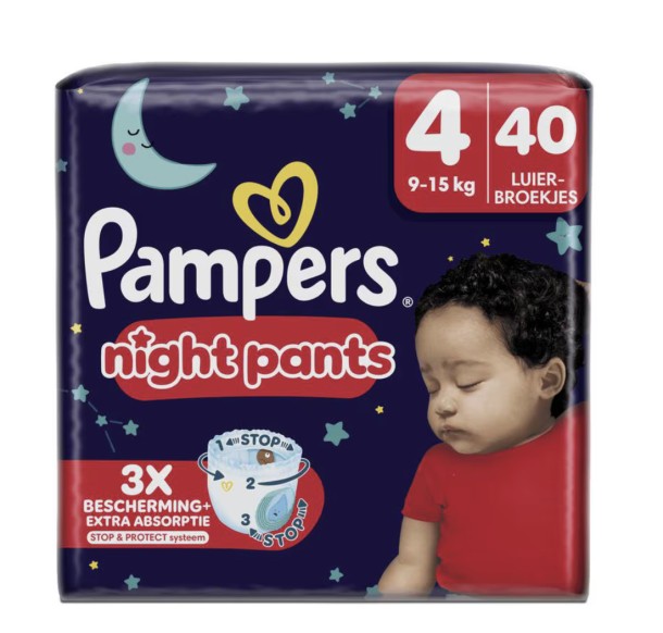 Pampers Baby Dry Night Pants Luierbroekjes Maat 4 9-15 KG 40 Stuks