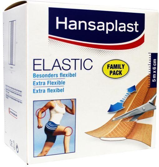 Hansaplast Elastic family 5m x 6cm 1 Stuks