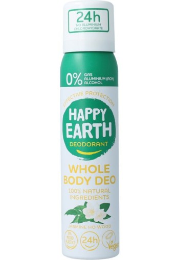 Happy Earth Deodorant bodyspray jasmine ho wood (100 Milliliter)