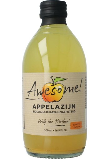 Awesome Appelazijn gember curcuma bio (500 Milliliter)