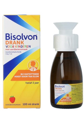 Bisolvon Drank kind aardbei (100 Milliliter)
