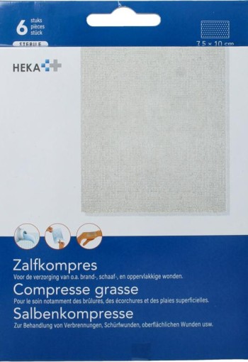 Heka Zalfcompres 7.5 x 10cm steriel (6 Stuks)