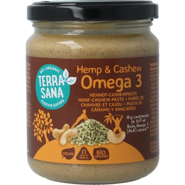 TerraSana Omega 3 hennep cashewpasta (250 Gram)