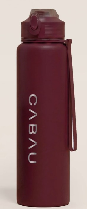 Cabau Bloom Waterfles - Staal Cherry