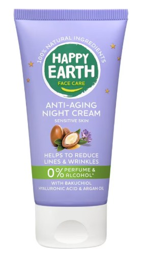 Happy Earth 100% Natuurlijke Face Care Anti-Age Night Cream 50 ML