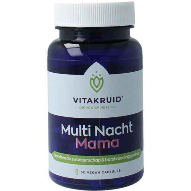 Vitakruid Multi nacht mama vegan (30 Vegetarische capsules)