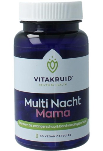 Vitakruid Multi nacht mama vegan (30 Vegetarische capsules)