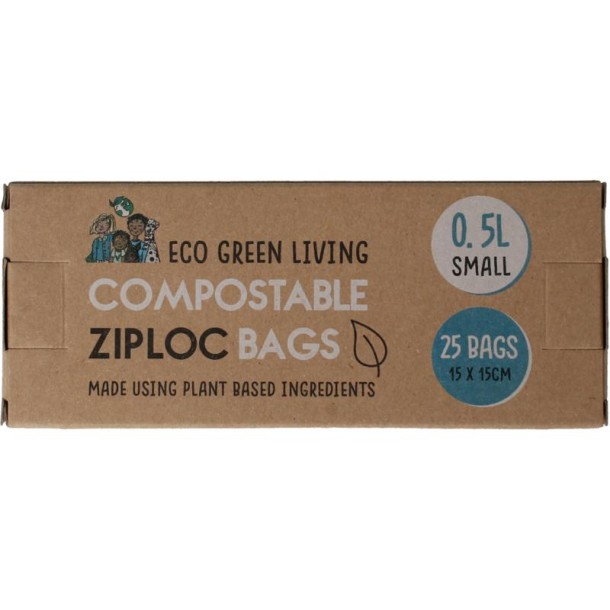 Eco Green Living Bewaarzakjes hersluitbaar 0.5 liter (15 Stuks)