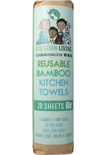 Eco Green Living Keukenrol bamboo 20 vellen (1 rol)
