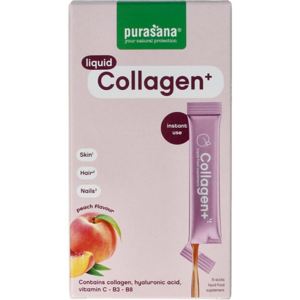 Purasana Collagen + liquid gelstick 10ml (15 Stuks)