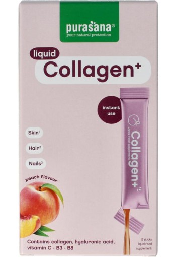 Purasana Collagen + liquid gelstick 10ml (15 Stuks)