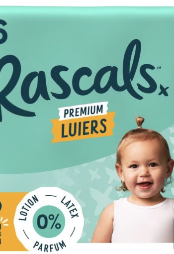 Rascals Premium Luiers Maat 6 15-20 KG 24 stuks/2 stuks € 15,00