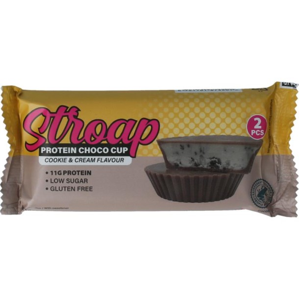 Stroap Protein choco cups cookie & cream (42 Gram)